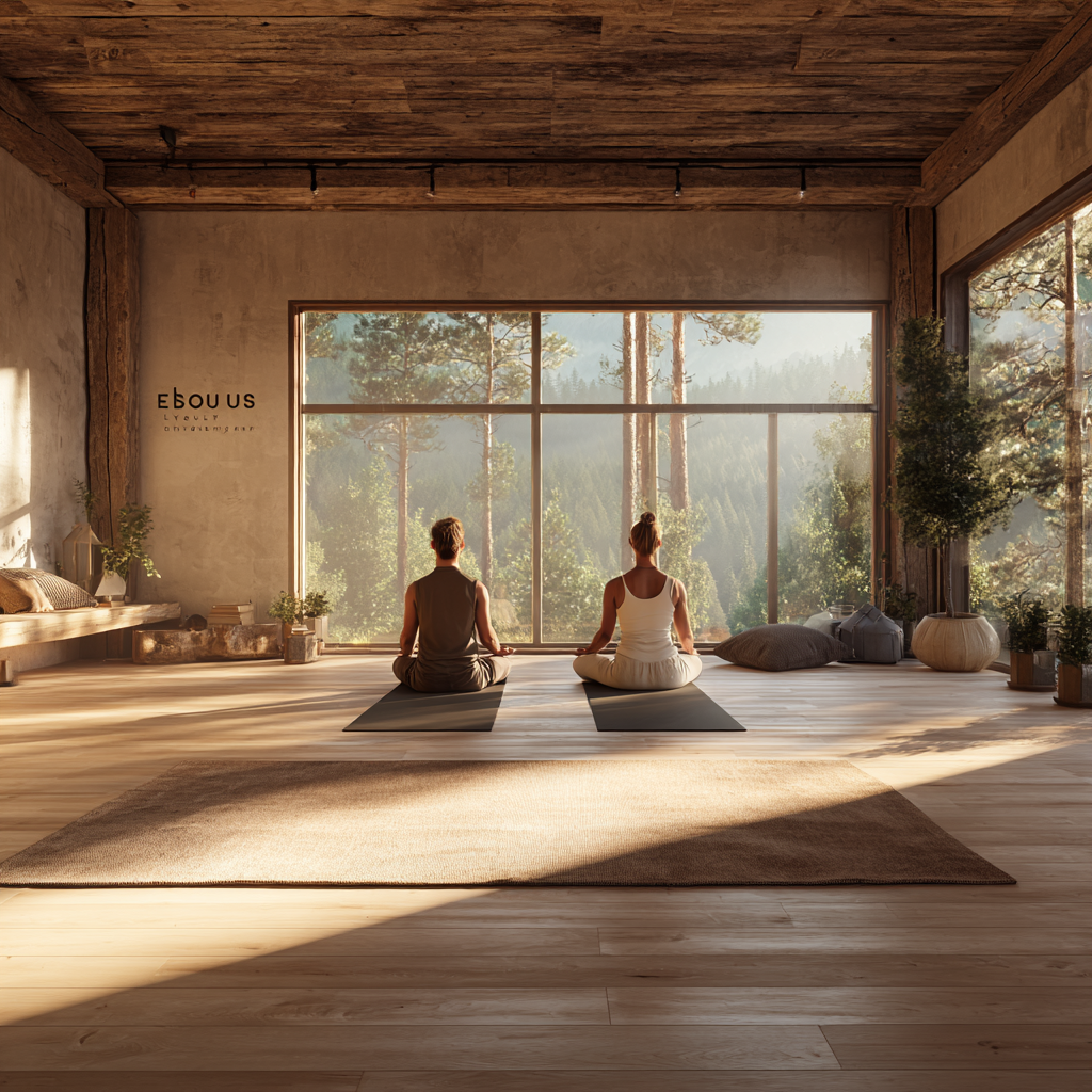 Групове заняття йогою в студії